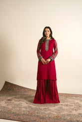 1 Piece  Silk Solid Sharara (FB0001)